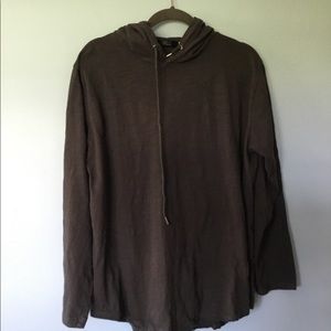 Thwei lightweight gray hoodie shirt sz 2XL lg sl